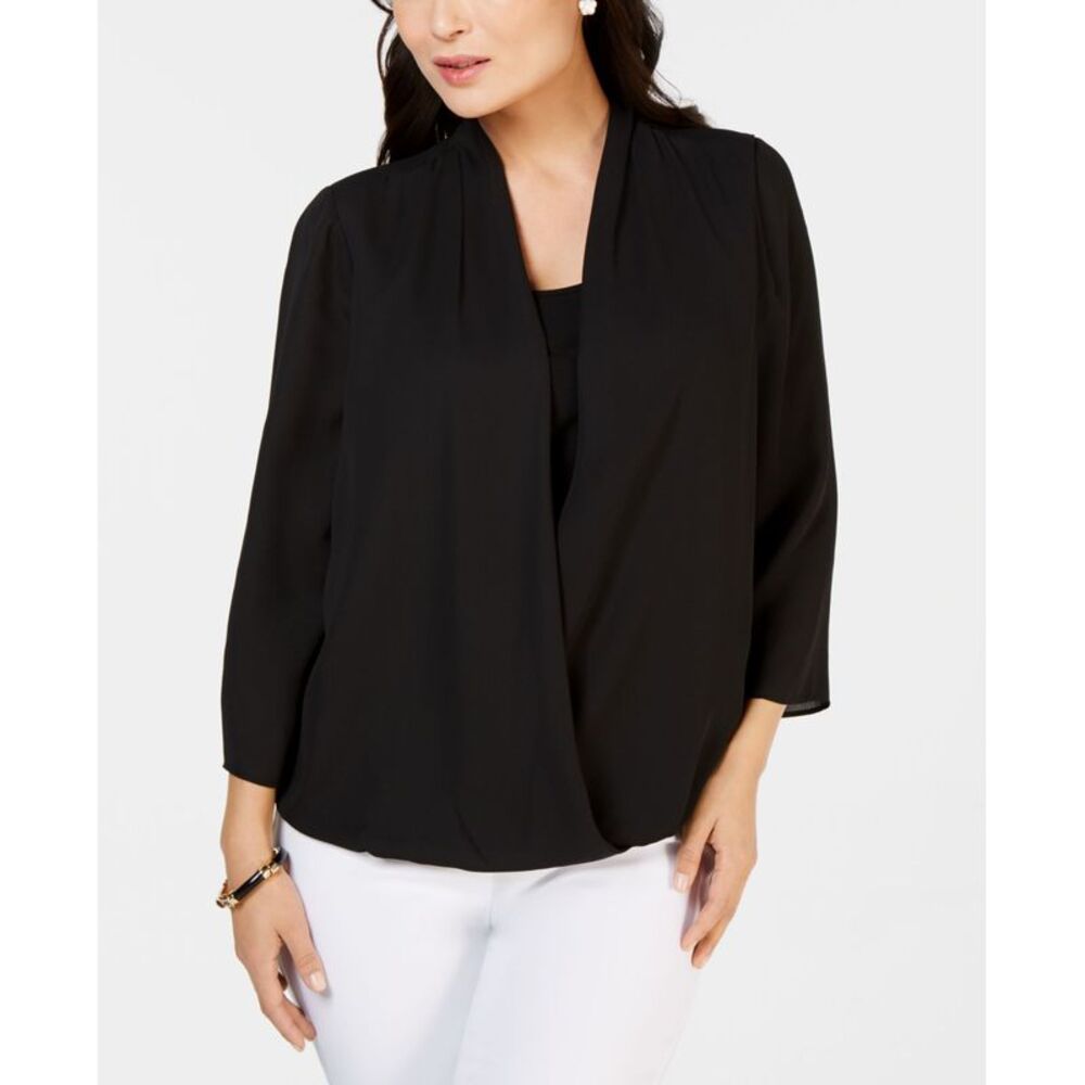 Charter Club Petite Surplice Top